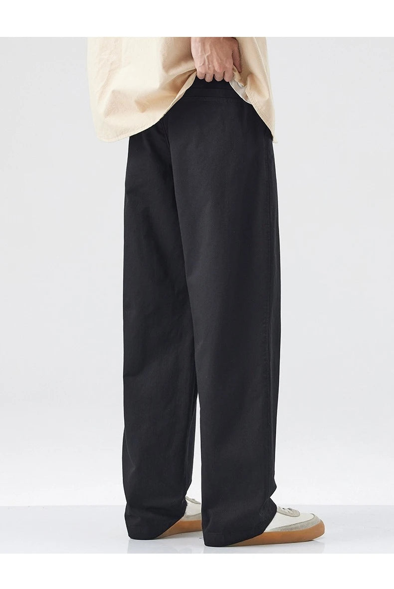 Retro Cotton Straight Casual Pants
