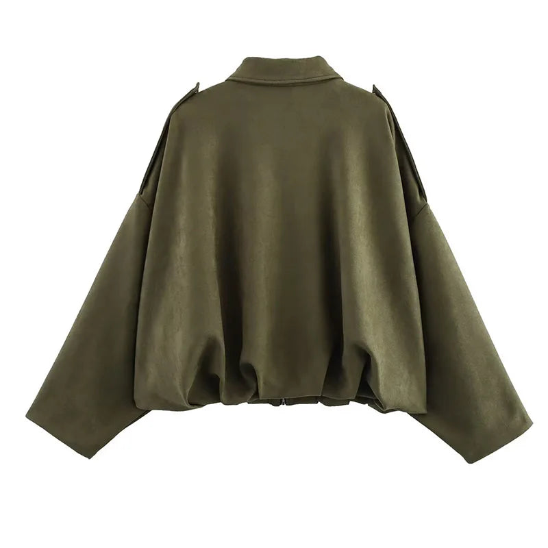 Vintage Loose Bomber Jacket