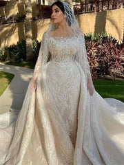 Luxury Beaded Mermaid Wedding Gown