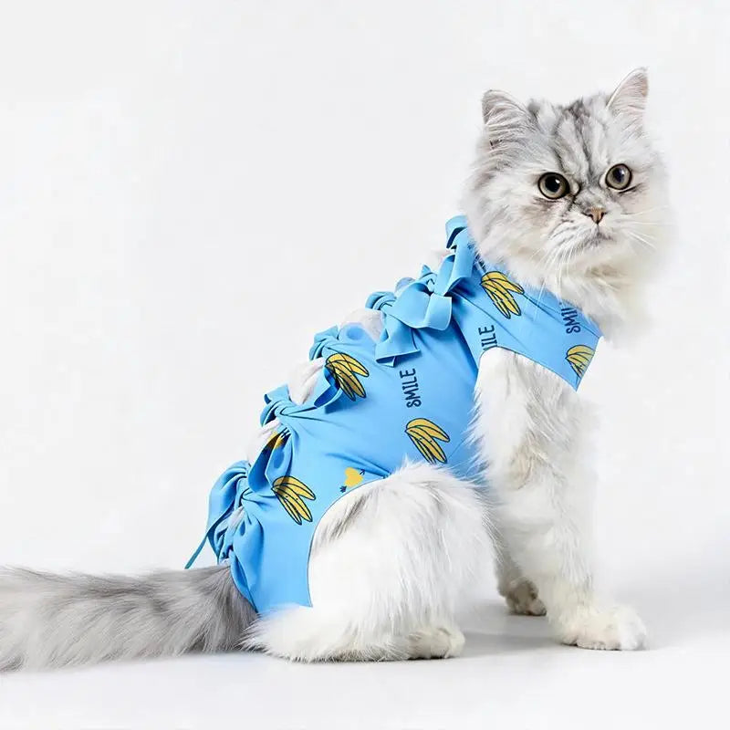 Pet Neutering Suit Cat Postoperative Recovery Clothes Anti-Licking Adjustable Wound Protective Clothing Pet Supplies