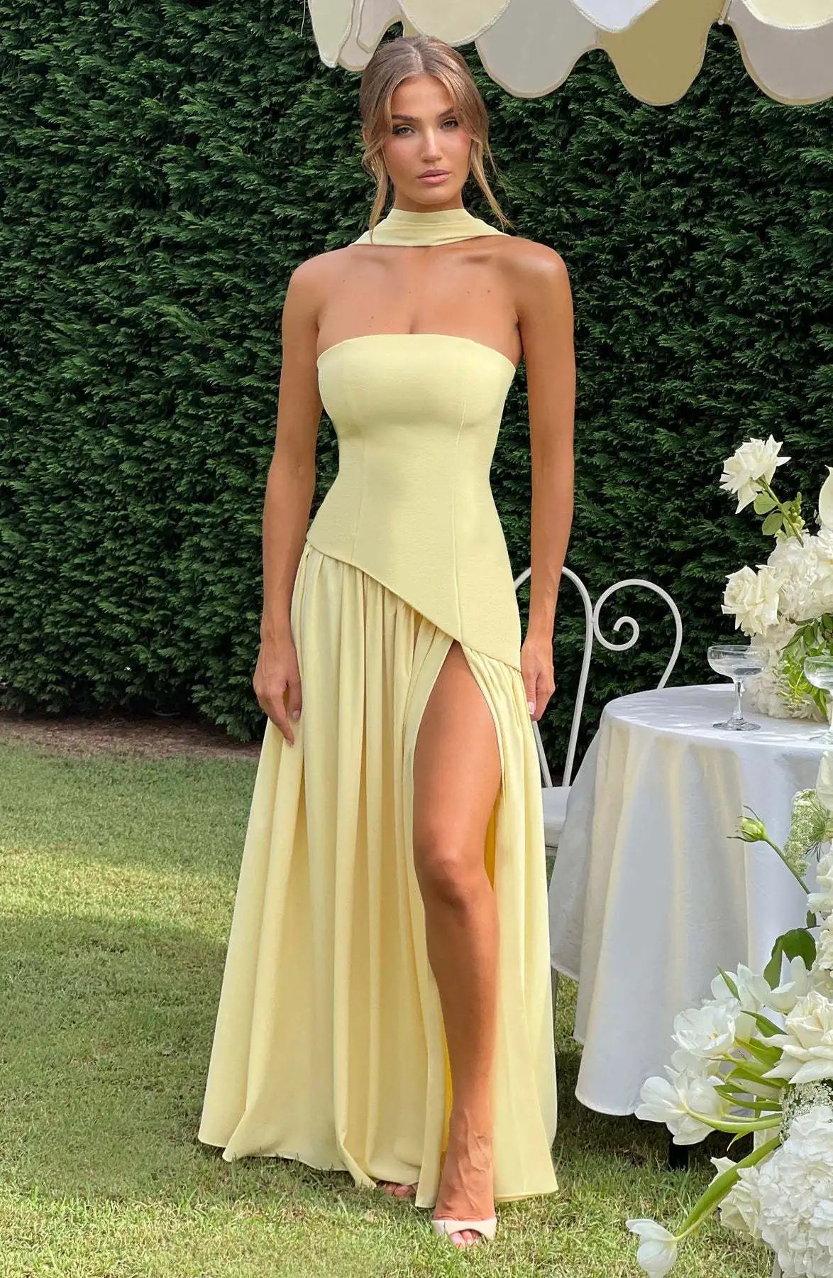 Chiffon Lace Ethereal Evening Gown