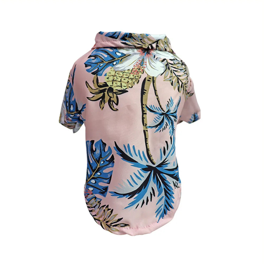 Hawaiian Print Breathable Dog Shirt