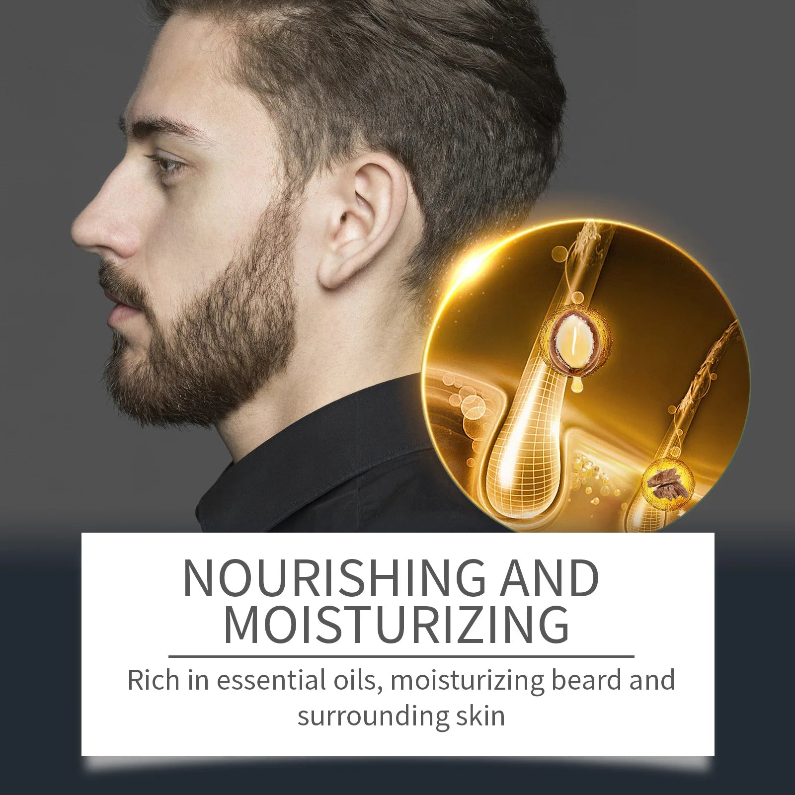 East Moon Men Beard Care Set Deep Cleansing Oil Control Sooth Skin Efficient Moisturize Increase Toughness Moustache Nursing Kit