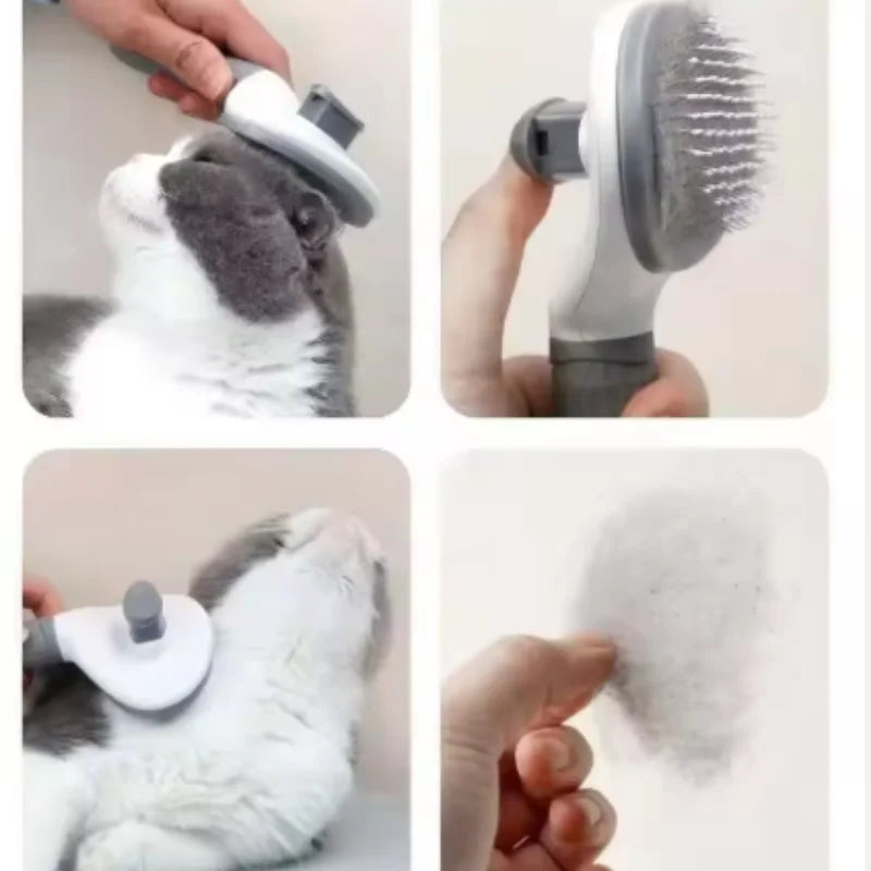 Pet Dog Brush Cat Comb Self Cleaning Pet Hair Remover Brush For Dogs Cats Grooming Tools Pets Dematting Comb Dogs Accessories