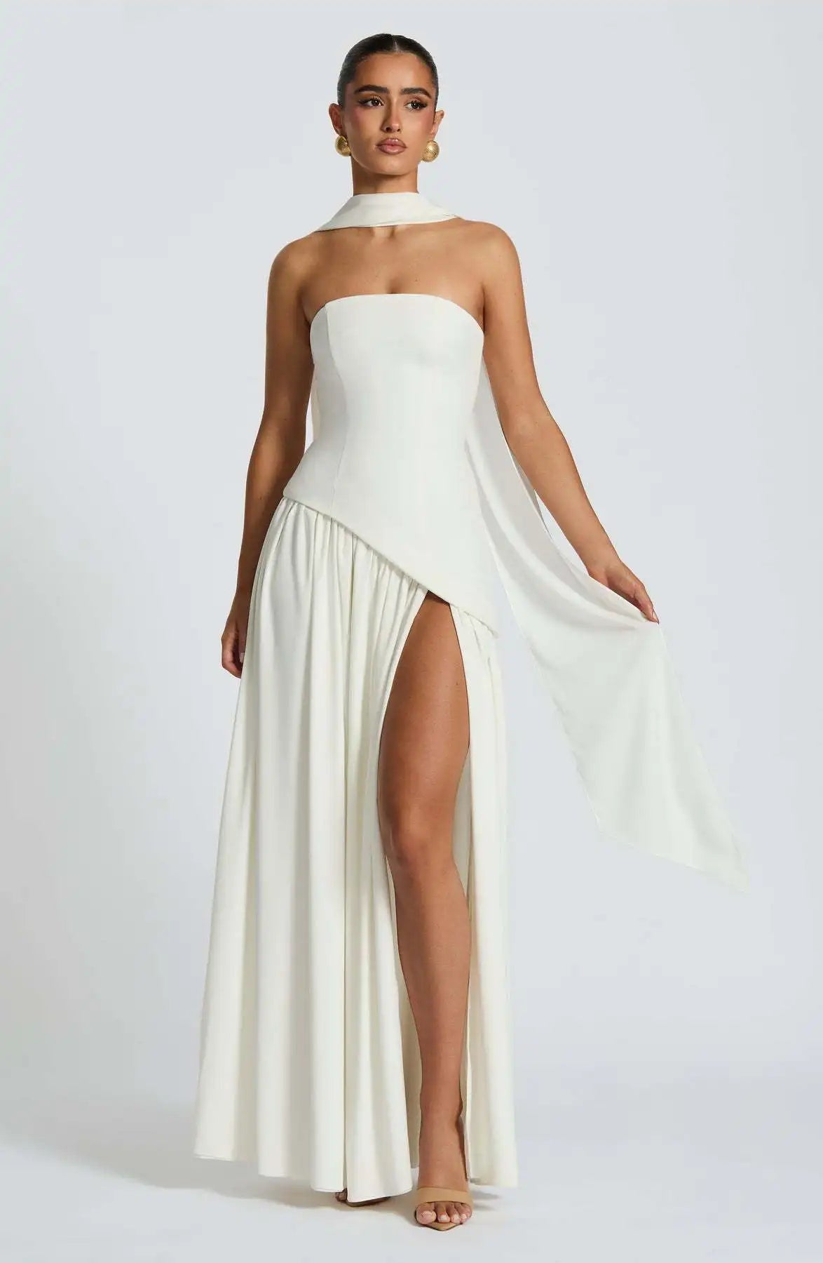 Chiffon Lace Ethereal Evening Gown