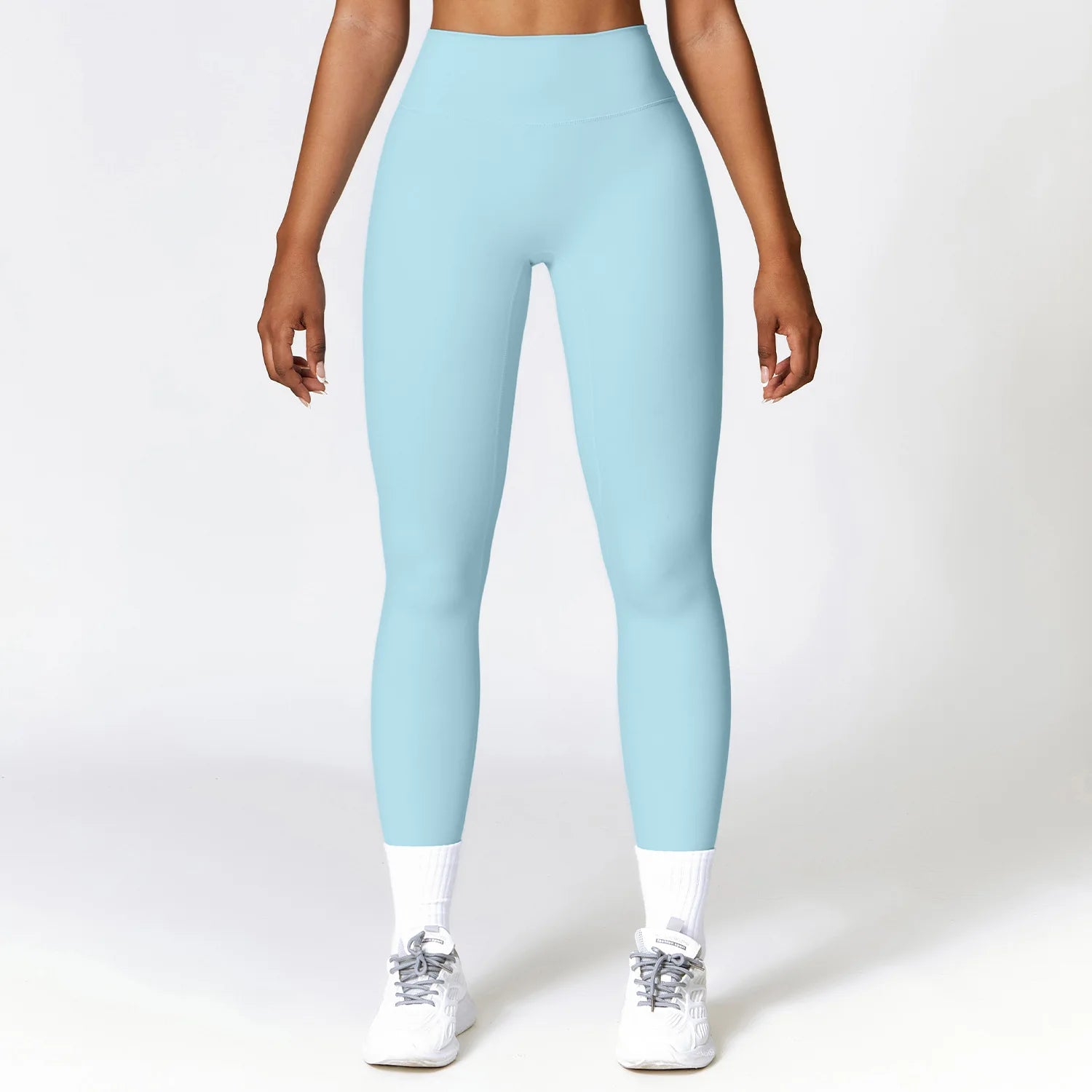 Fitness Leggings High Rise Hip Lift Brushed Soft Material For Ladies Outdoor Elastic Slim Fit Outer Wear Sports Tight Pants