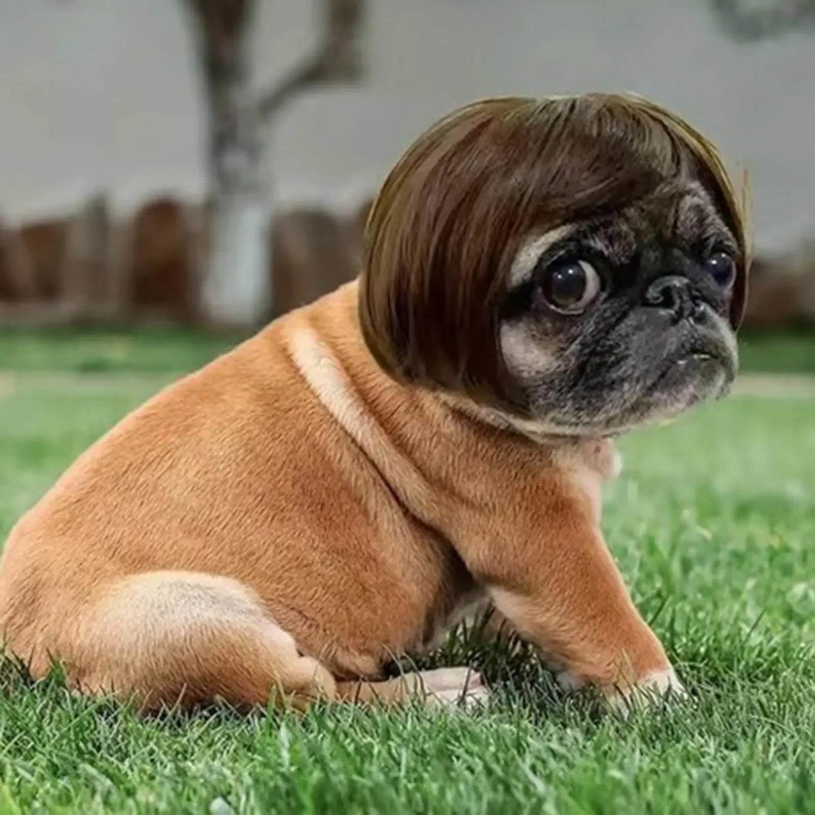 Pet Wig Accessories Dog Headdress Funny Costume Puppy Cosplay Dress Up Cute Pet Wig Cosplay Funny Props Head Accessories