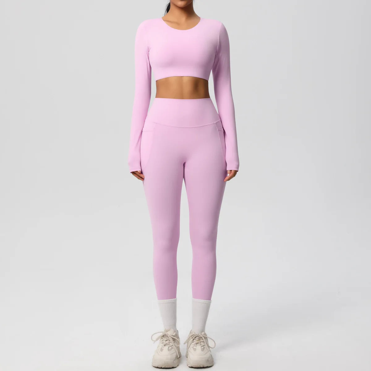 Yoga Gym Set Women Sports Impact Longline Strappy Top Fitness Overalls Sets Womens 2 Piece Sportswear Woman Gym Leggings Solid