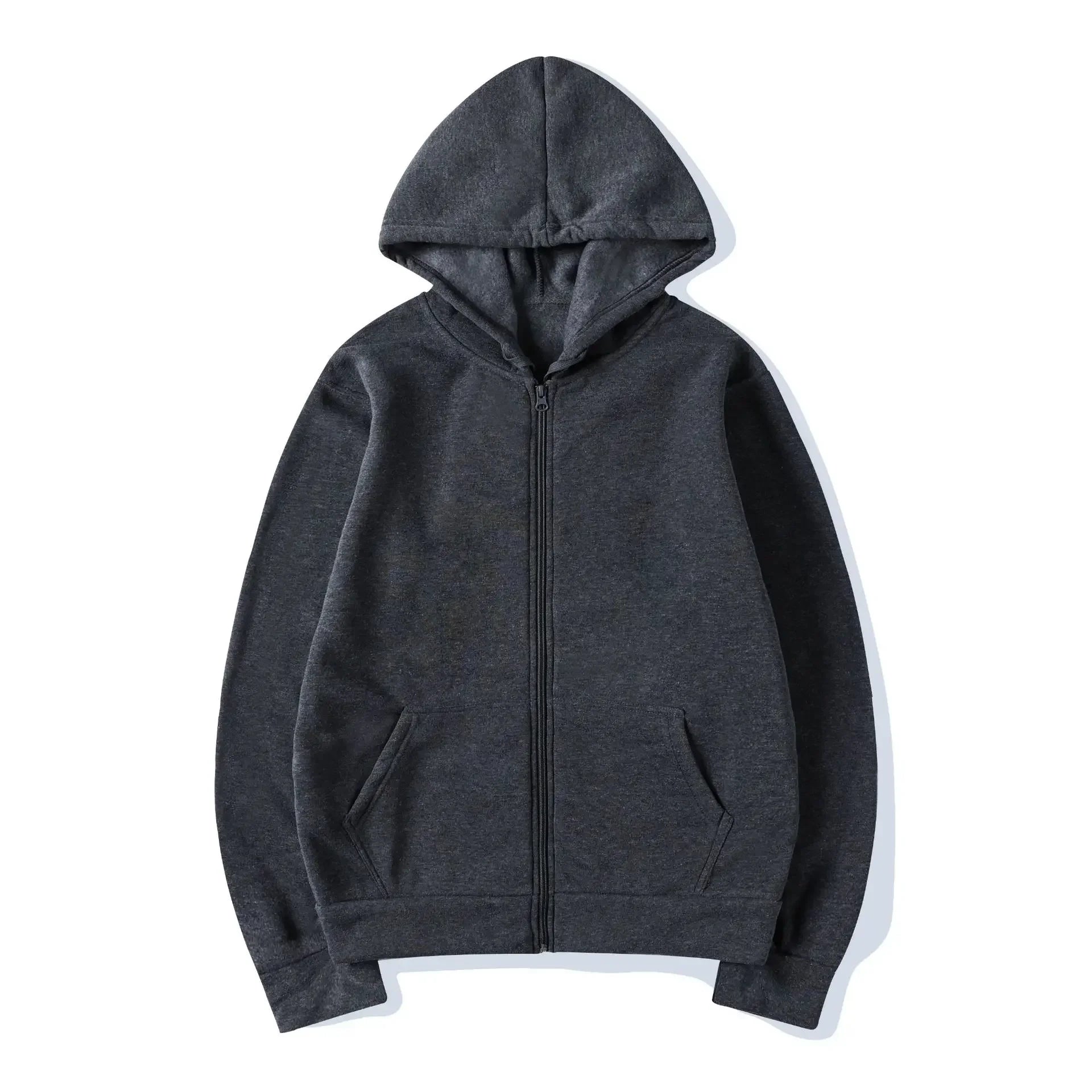 Men’s High Street Solid Zip-Up Hoodie