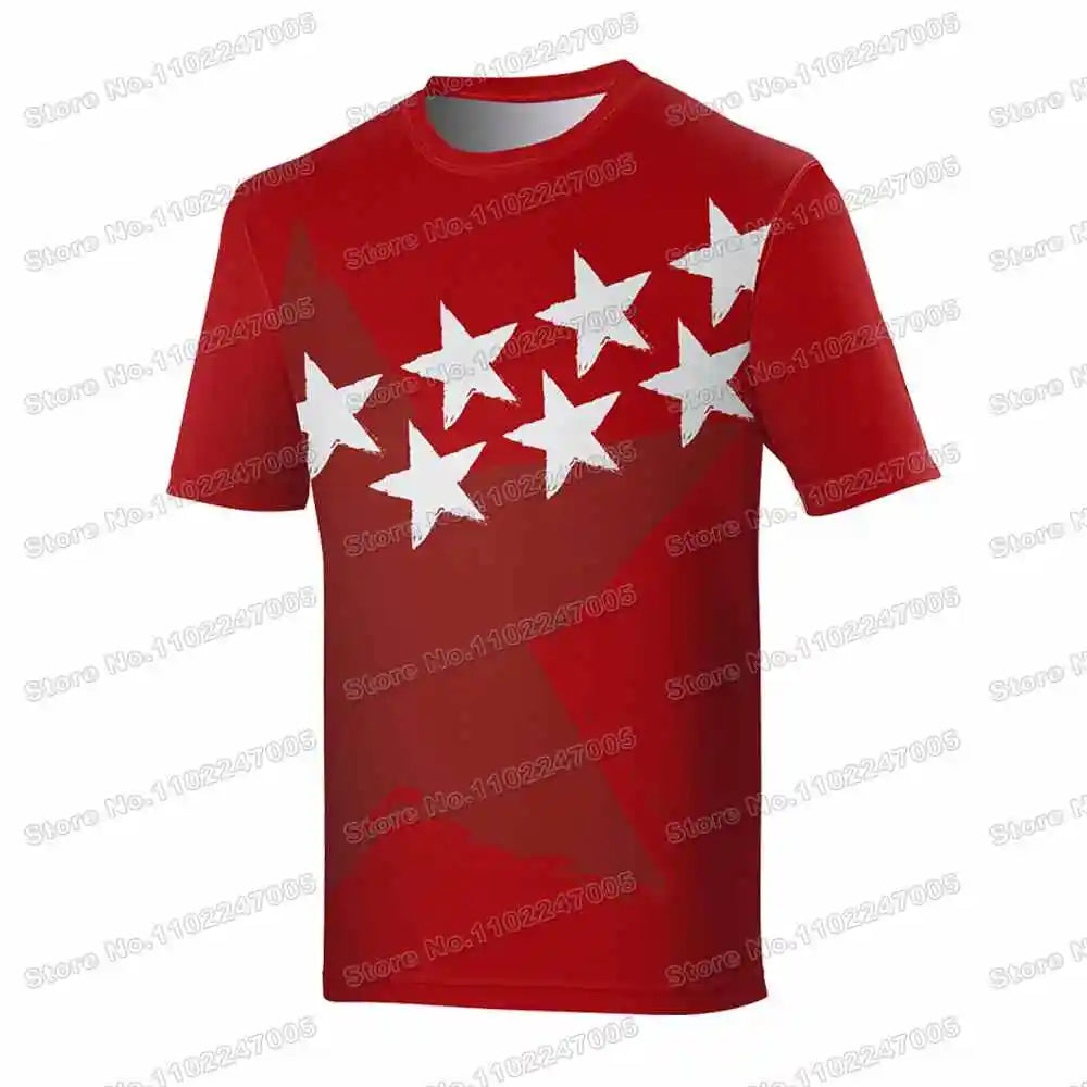 2025 Spain Madrid T Shirt Men Outdoor Shirts Tech Tee Casual Clothing Training Tops fitness MTB Jersey Running Sportswear