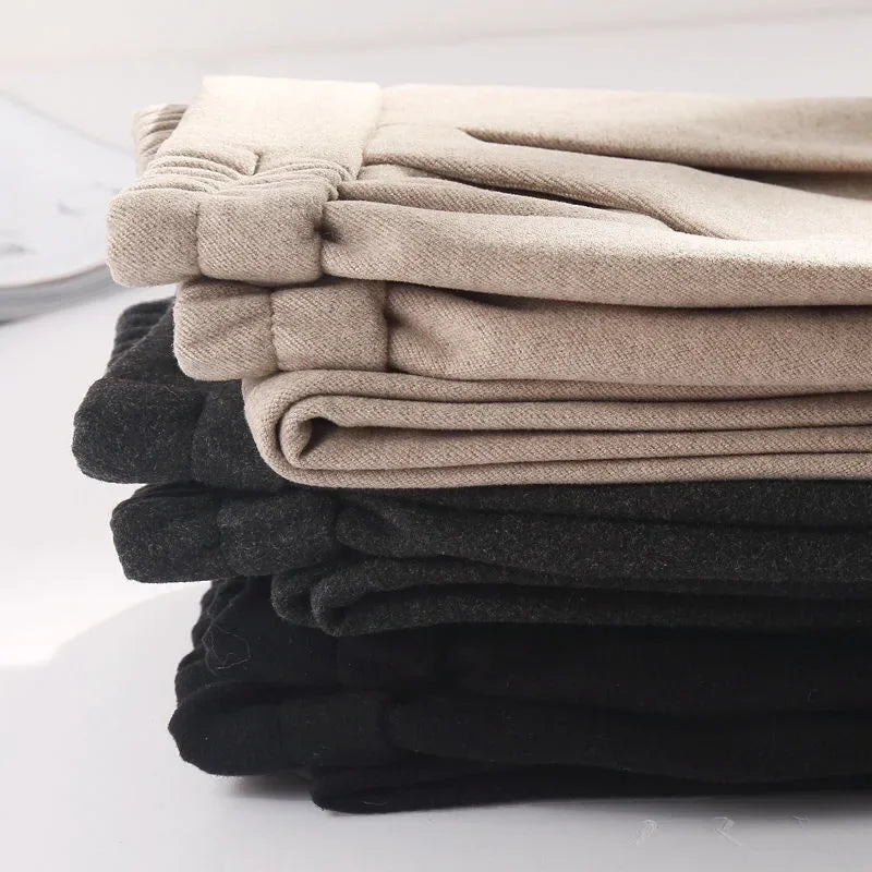 High Waist Woolen Harem Pants