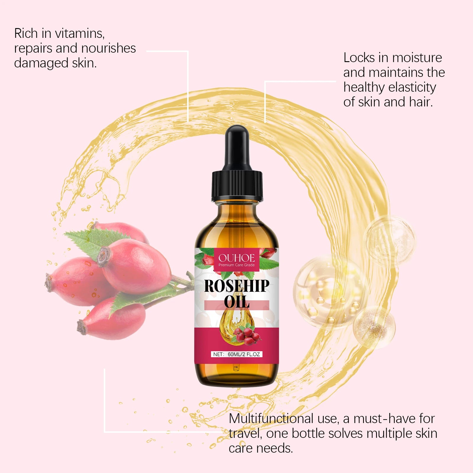 Organic Rosehip Facial Repair Oil
