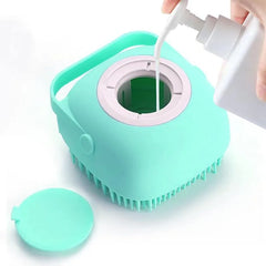 Blue Yellow Shampoo Dispenser Brush
