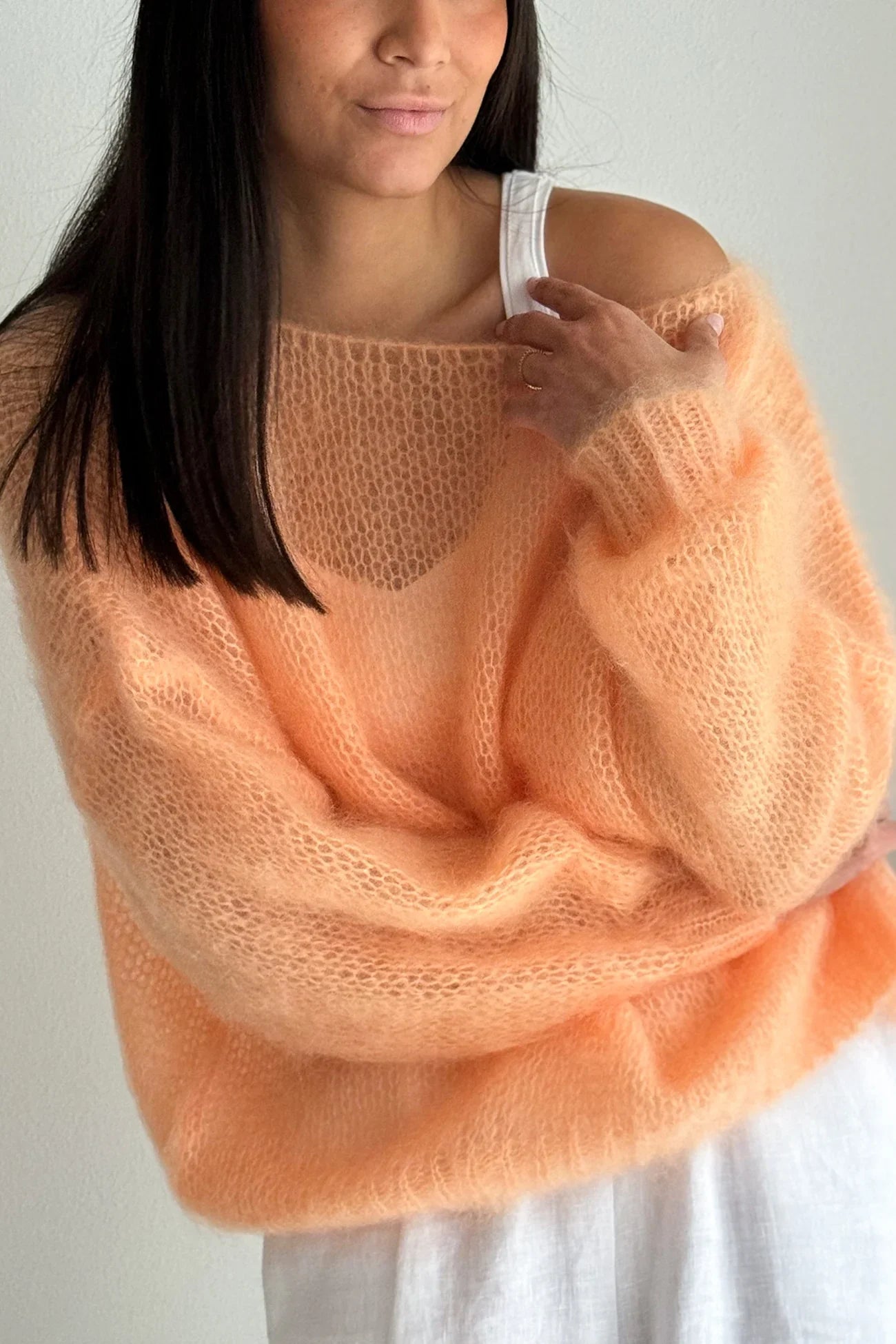 Off Shoulder Casual Knit Pullover