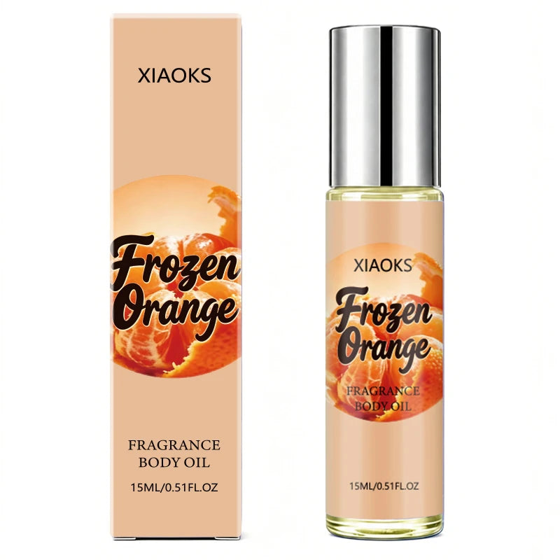 Women's orange-scented roll-on perfume, elegant citrus fragrance, light and natural scent, uniquely refreshing, increases the likelihood of attracting attention from the opposite sex. Selected perfume ingredients, alcohol-fre