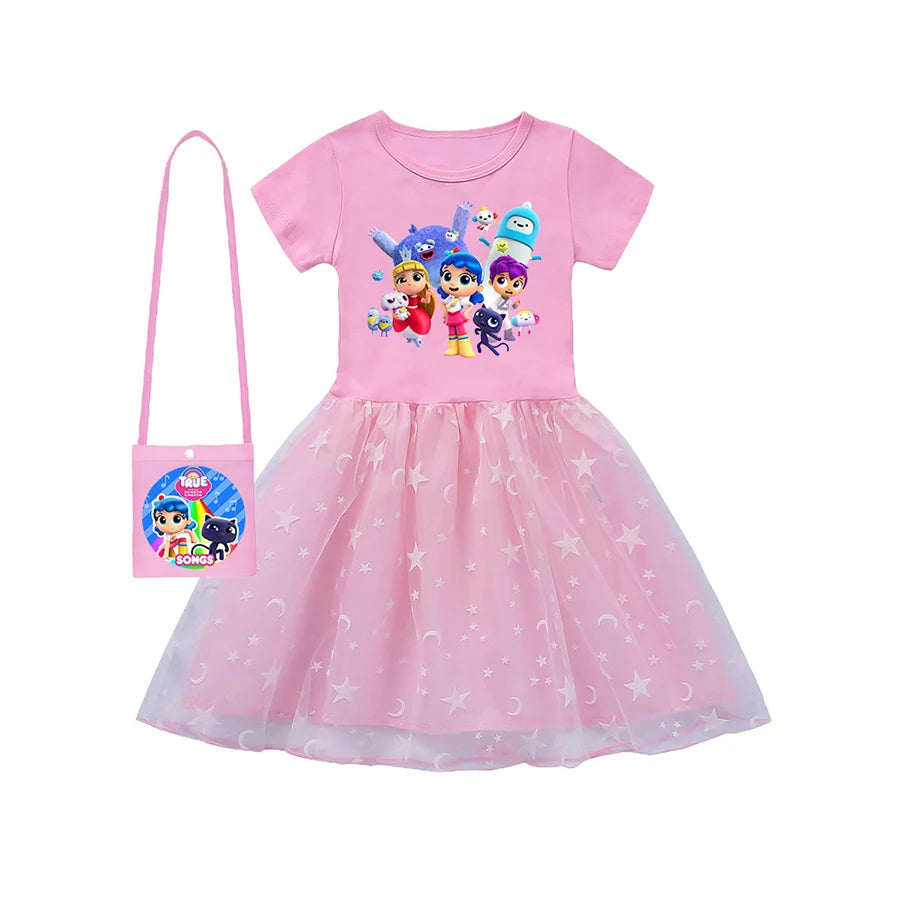 Rainbow Princess Cute Girls Dress