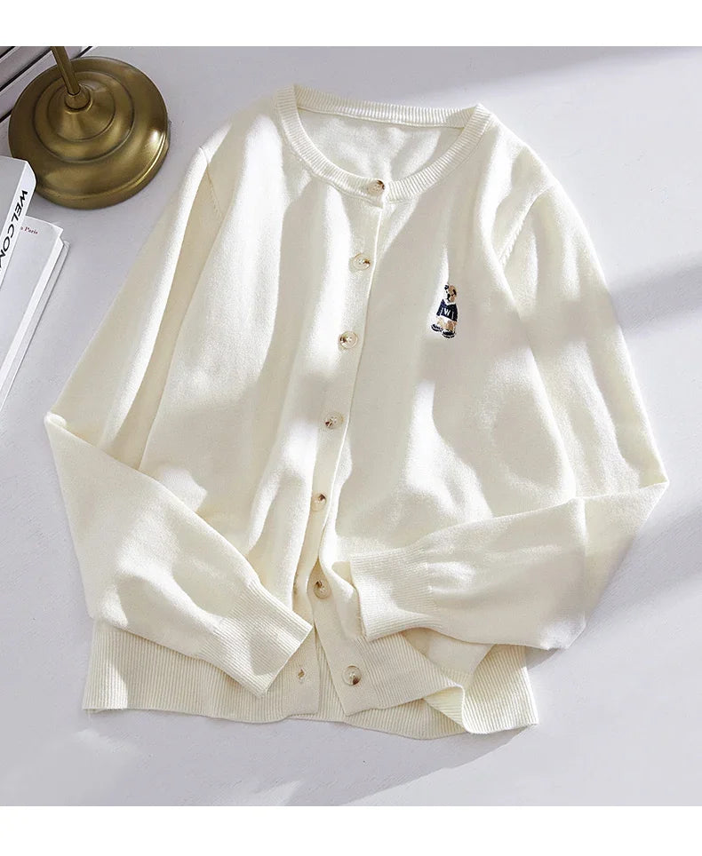 Korean V Neck Knit Cardigan