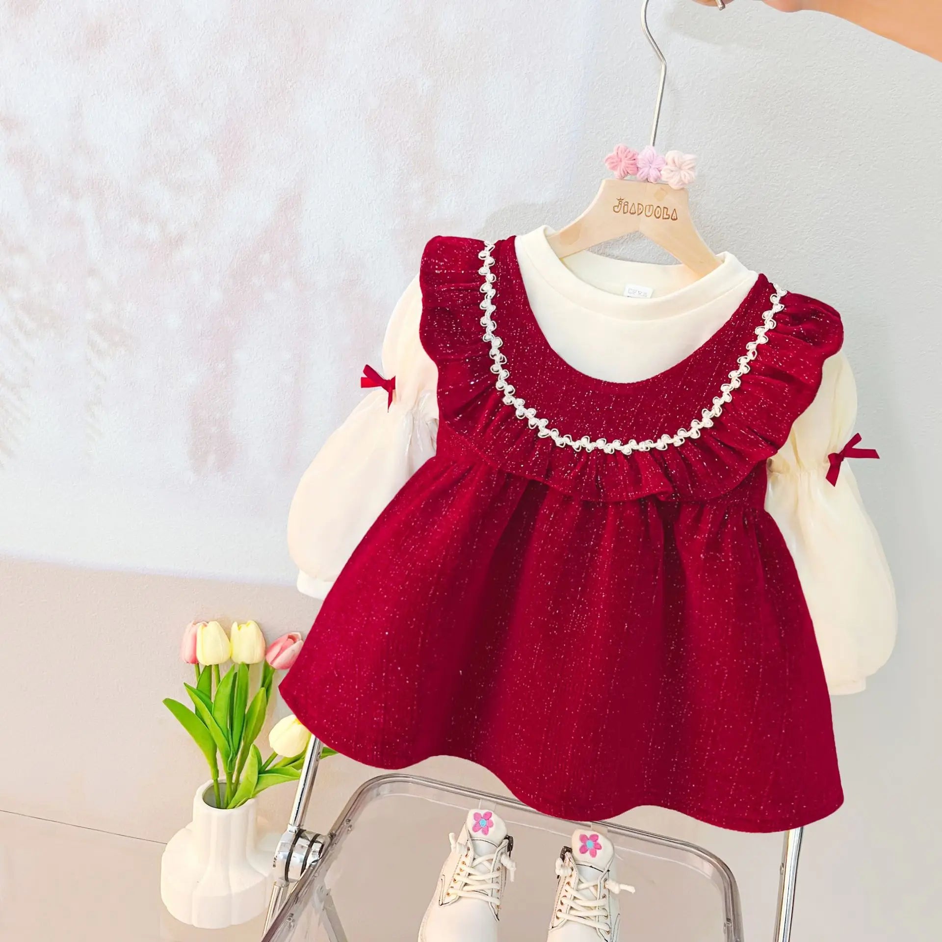 Plush Princess Dress Set for Girls