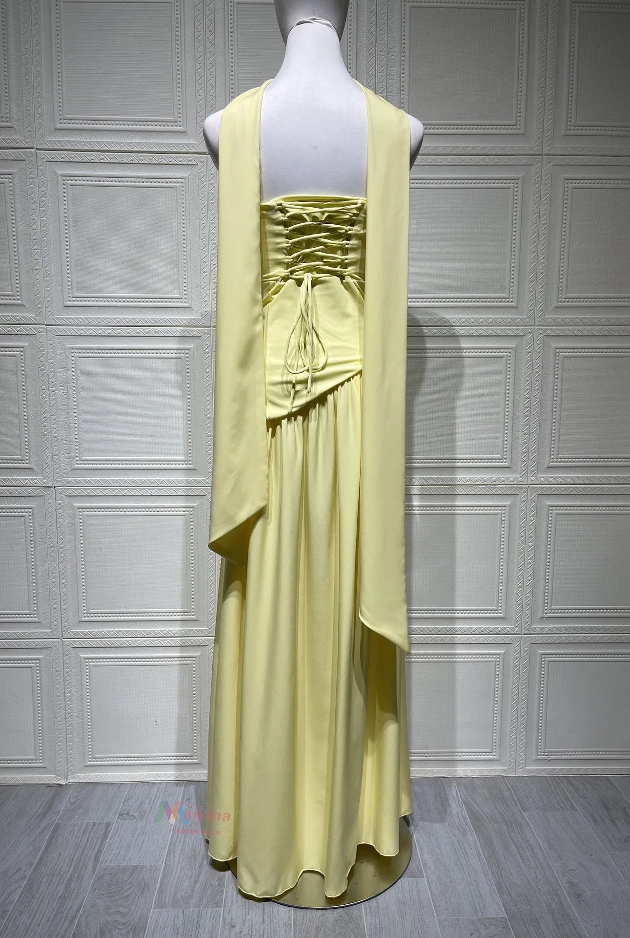 Chiffon Lace Ethereal Evening Gown