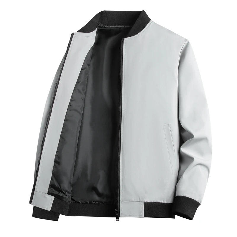 Slim Casual Zip Bomber Jacket