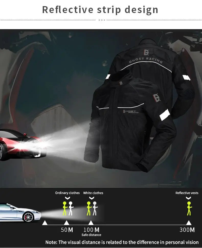 Reflective Protective Riding Jacket