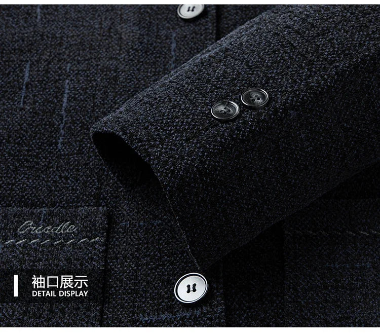 Modern Wool Blend Trench Coat