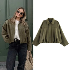 Vintage Loose Bomber Jacket