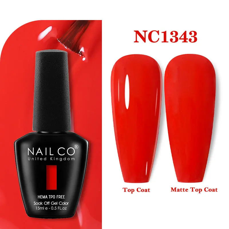 NAILCO 333 Colors Gel Nail Polish Semi Permanent Varnishes Nails Art Design Hybrid Soak Off Top Base Coat UV Gel Manicure 15ml