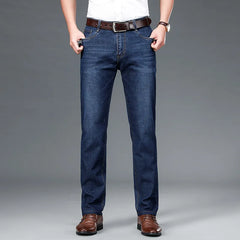 JEAN2026 Autumn/Winter New Men's Casual Pants, High-Quality Business Formal Sportswear Jeans, Straight-Leg Stretch Long Pants