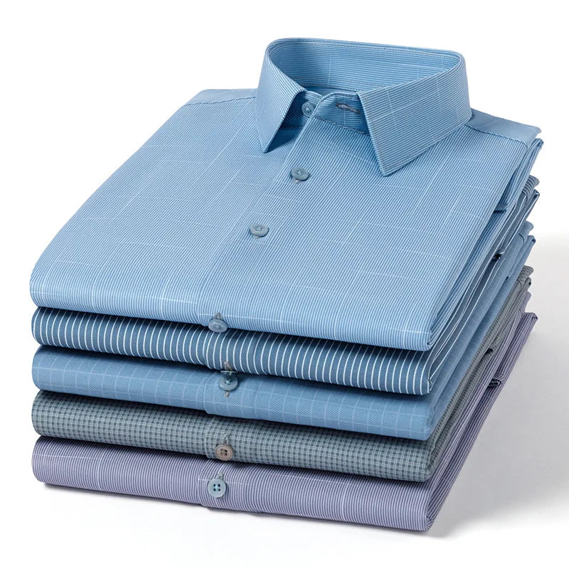 Anti Wrinkle Slim Plaid Shirt