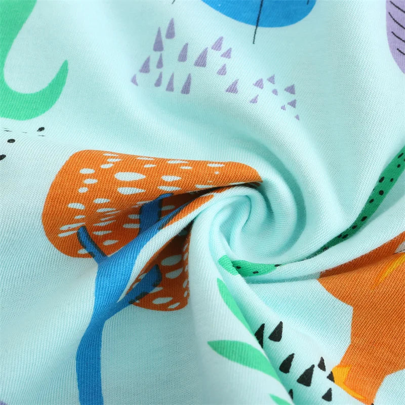 Dinosaur Print Cotton Girls Dress