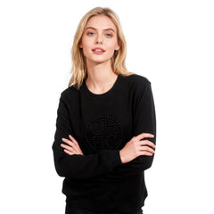 Beaded Casual Pullover Sweatshirt Women