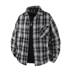 Plaid Flannel Casual Long Shirt