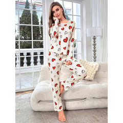 Printed Long Sleeve Pajama Set