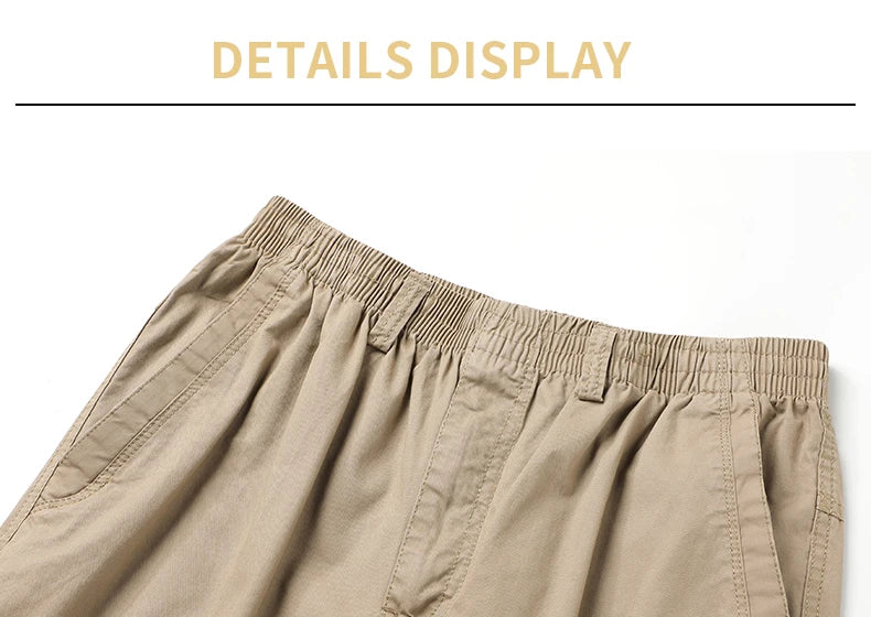 Loose Cotton Cargo Work Pants