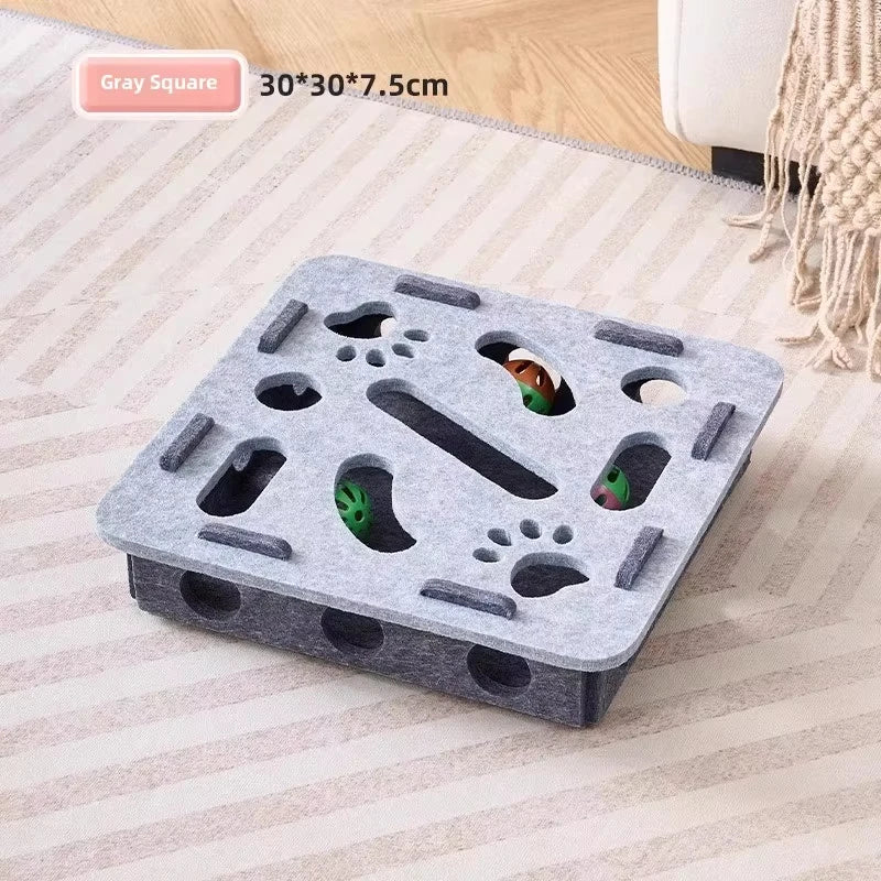 Felt Puzzle Box Cat Exercise Toy
