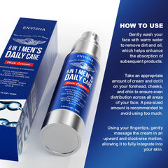 ENVISHA 6 IN 1 Men's Face Skin Care Cream Anti-aging Moisturizing Whitening Firming Skin Products Collagen Beauty Health