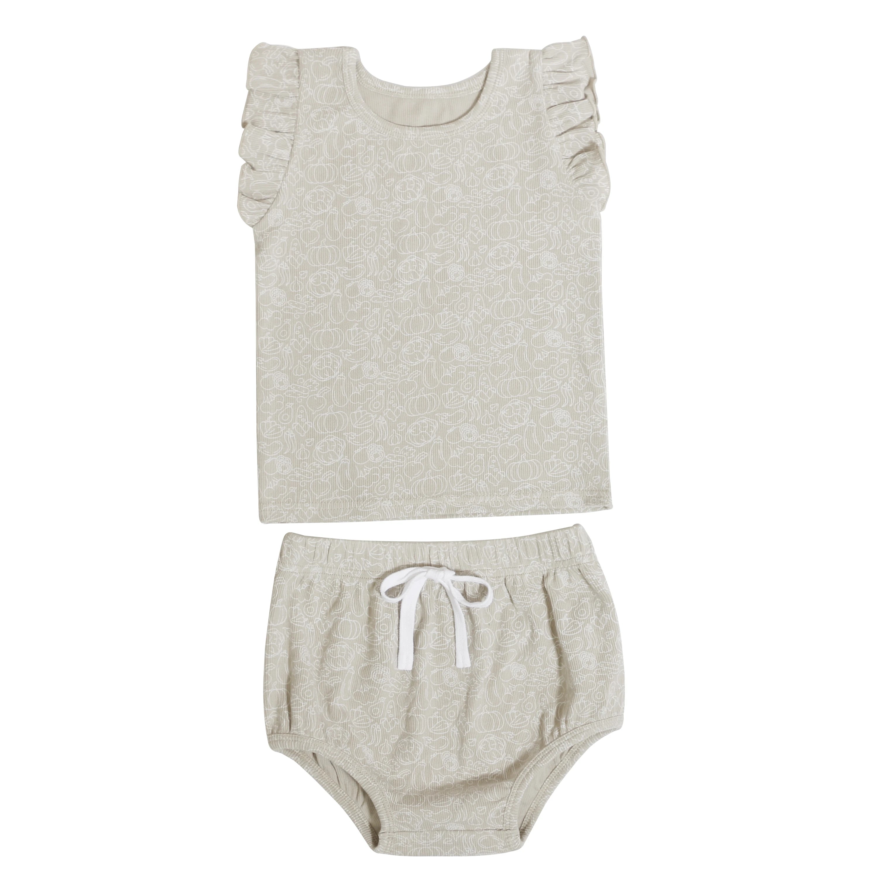 Ribbed Summer Kids Casual Set