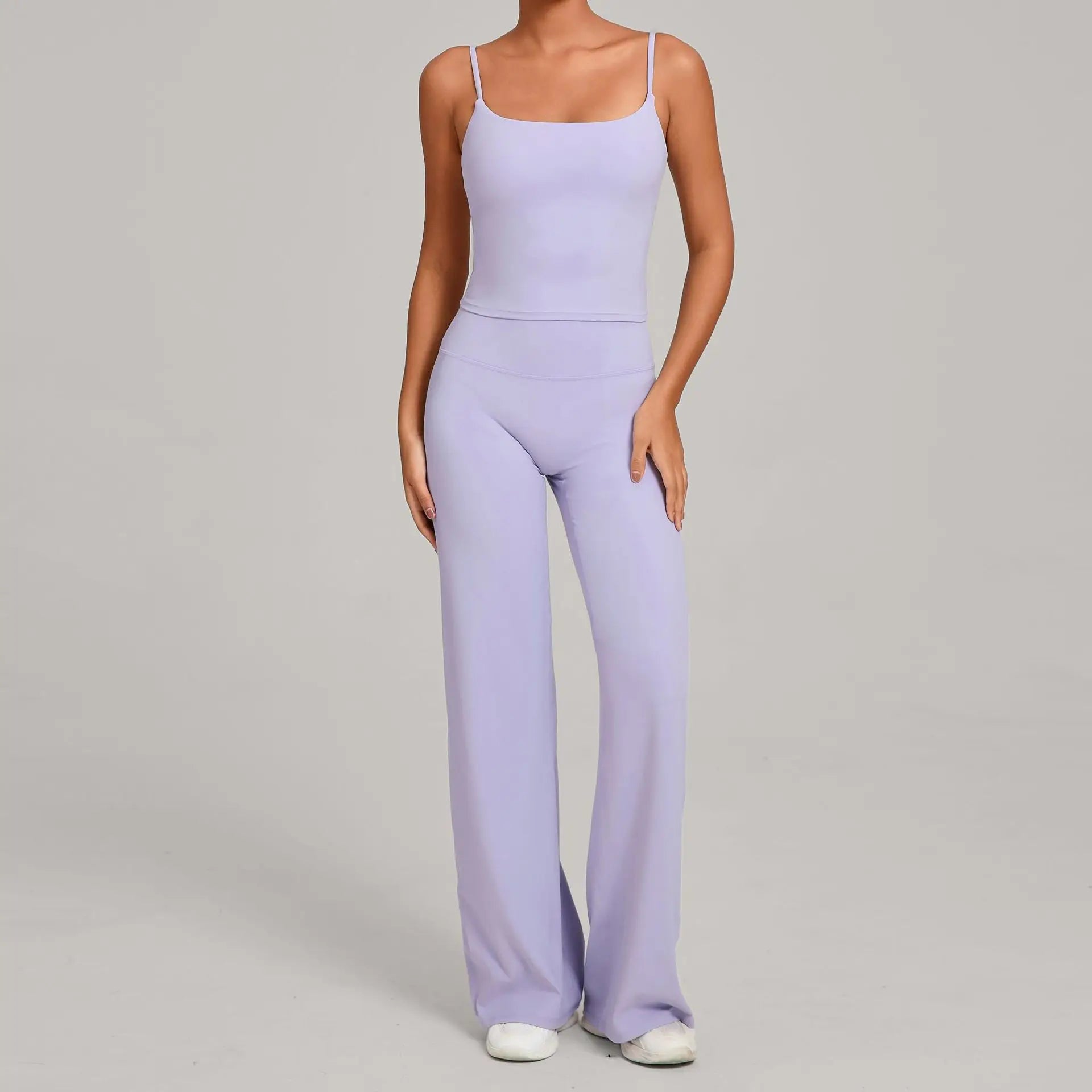 2PCS Yoga Set Women Yoga Pant Workout Tracksuit Sportswear Gym High Waist Straight Leg Bottoms Fitness Bta Sports Suit XP01