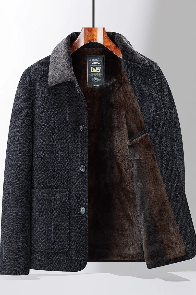 Modern Wool Blend Trench Coat