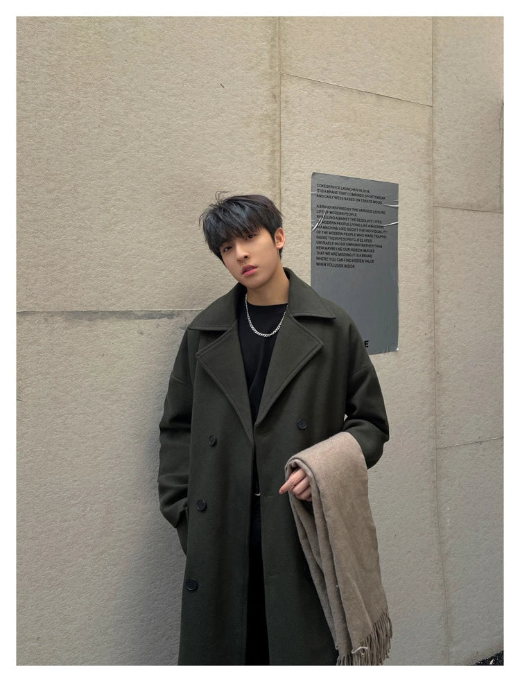 Winter Woolen Long Trench Coat