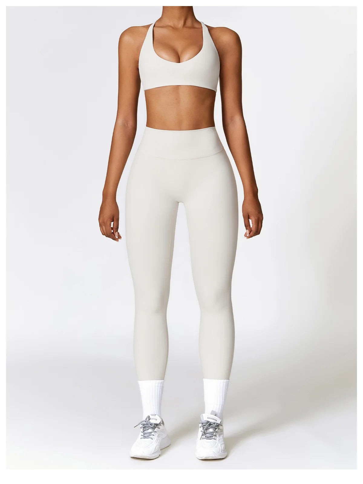 Fitness Leggings High Rise Hip Lift Brushed Soft Material For Ladies Outdoor Elastic Slim Fit Outer Wear Sports Tight Pants