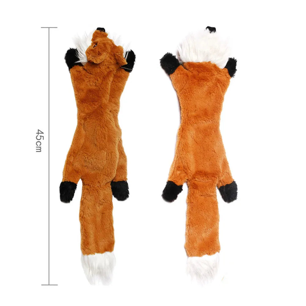 Stuffingless Crinkle Squeaker Dog Toy