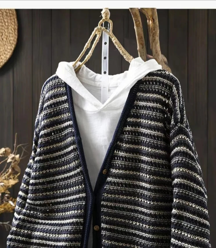 Loose Knit Winter Cardigan Sweater