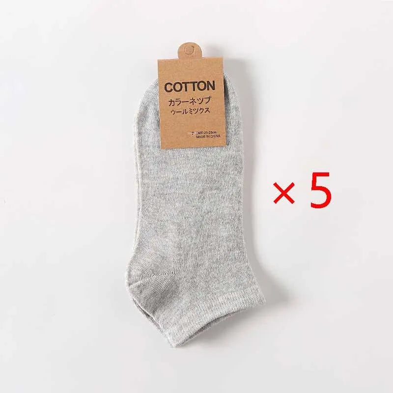Men’s Cotton Ankle Socks 5-Pair Pack