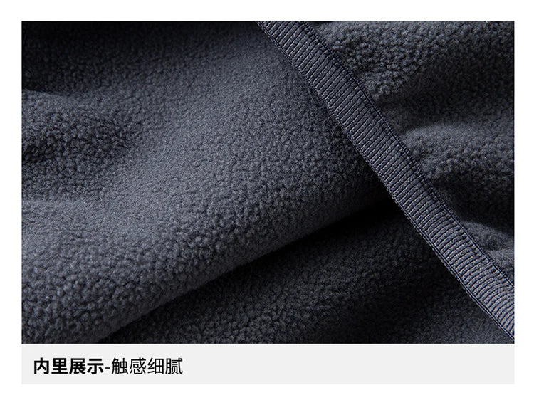 2025 Men Sweatshirt Turtleneck Half Button Pullover Male Polar Fleece Casual Basic Elegant Work Wear Winter Autumn Warm Jacket
