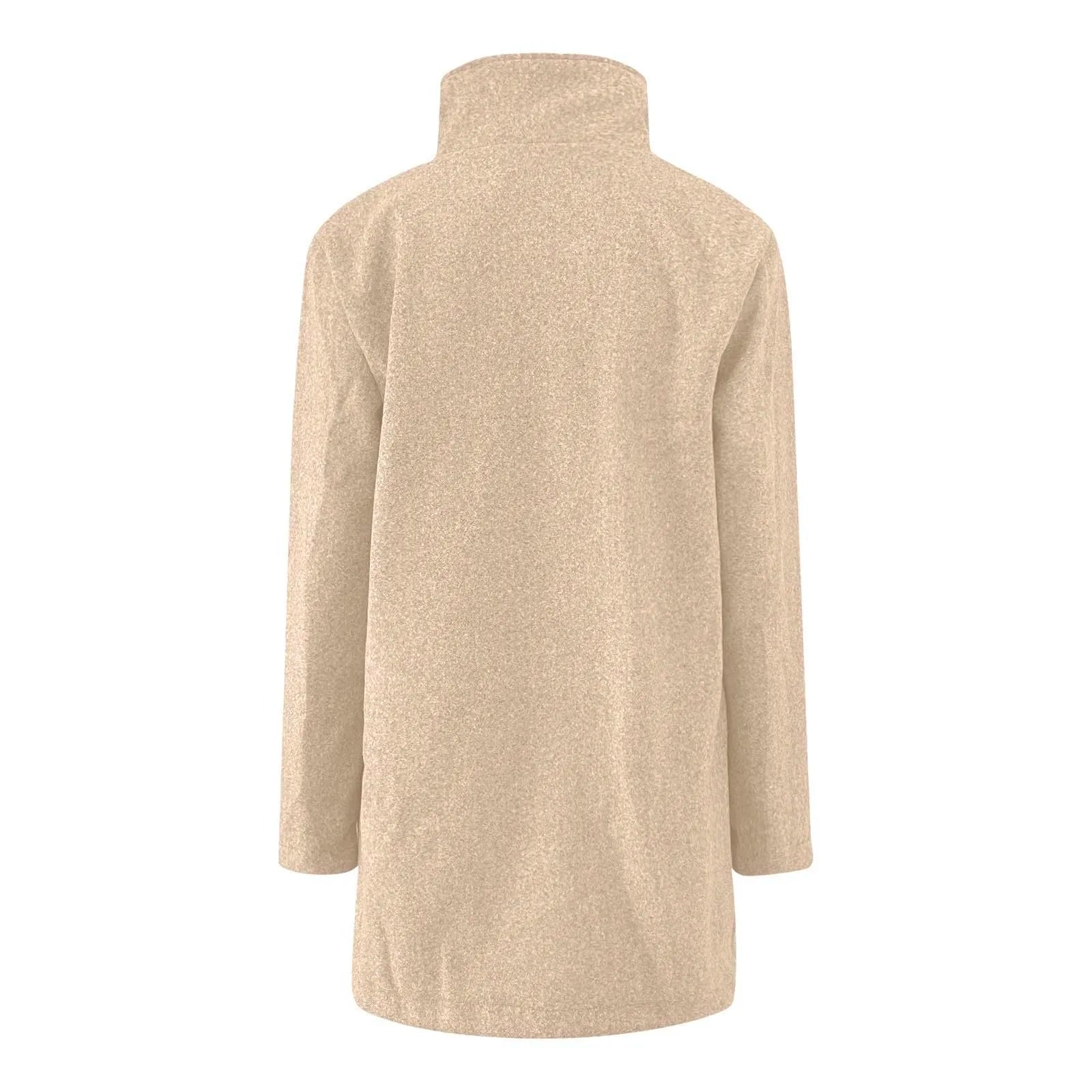 Womens Wool Cardigan Coats With Pockets Ladies Lapel Long Jacket Coat Fashion Solid Casual Winter Jackets for Women Plus Coat