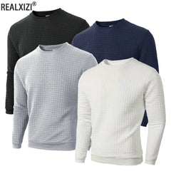 Modern Jacquard Crewneck Knit Pullover