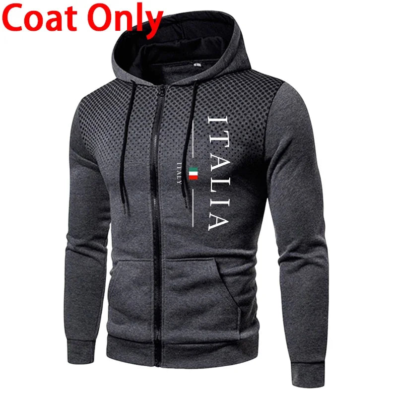 Autumn Winter Popular Men's Tracksuit Zipper Hoodie and Sweatpants Urban Casual Sporty Jogging Suit Male Daily Training Outfits