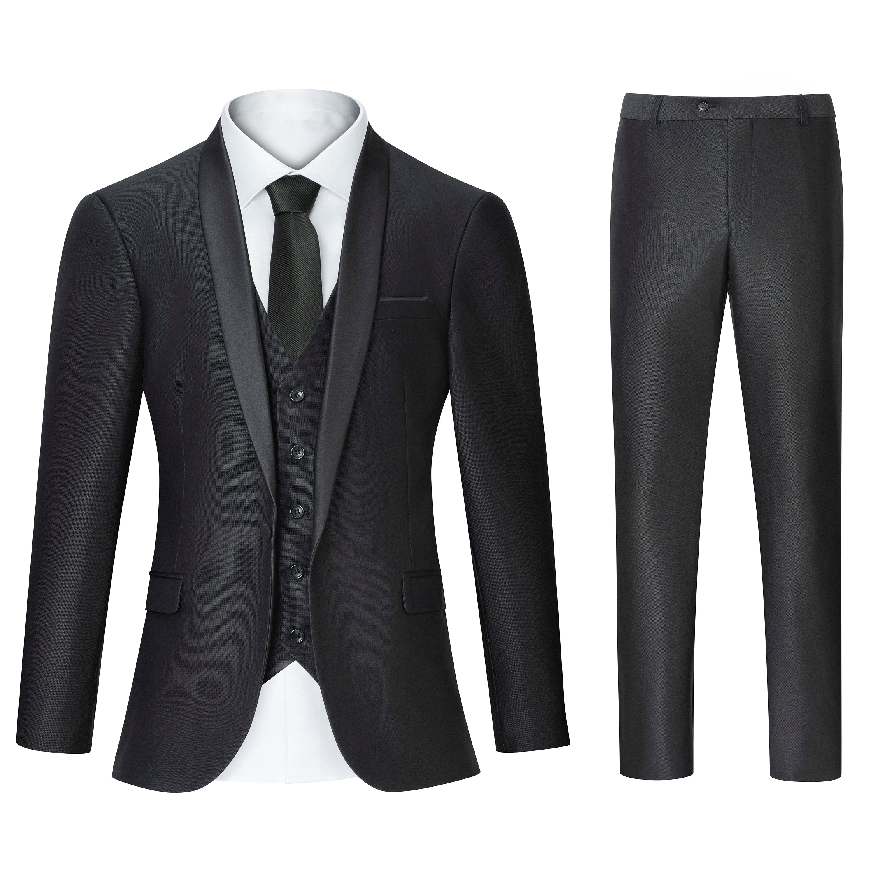 Peak Lapel Three-Piece Suit